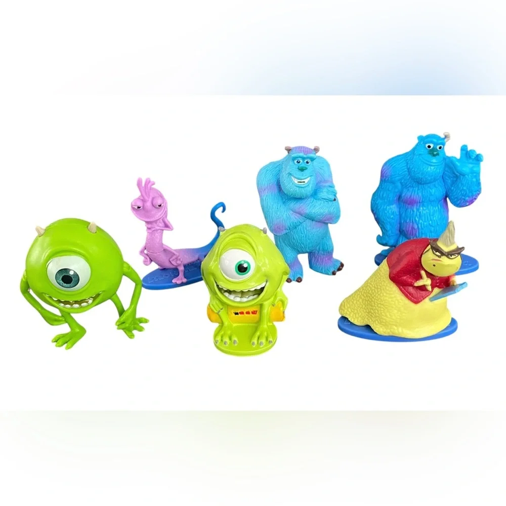 Lot 5 Vintage Monsters Inc Toy Figures Mike Randall Raz Playset Cake Toppers